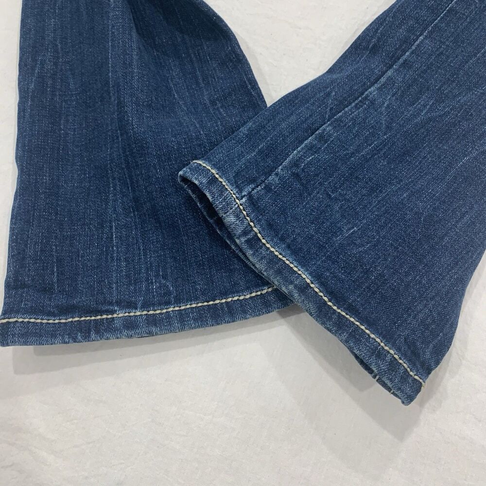 Daytrip Virgo Straight Fit Women’s 30R Med Wash Flat Pocket Stretch Distressed - Picture 12 of 16
